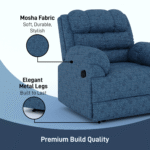 Softland Plush Premium Fabric Manual Recliner | German Engineered Mechanism | 1 Seater - Superior Seat Comfort | Free Installation - Image 2