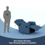 Softland Plush Premium Fabric Manual Recliner | German Engineered Mechanism | 1 Seater - Superior Seat Comfort | Free Installation - Image 6