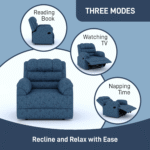 Softland Plush Premium Fabric Manual Recliner | German Engineered Mechanism | 1 Seater - Superior Seat Comfort | Free Installation - Image 3