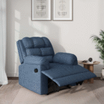 Softland Plush Premium Fabric Manual Recliner | German Engineered Mechanism | 1 Seater - Superior Seat Comfort | Free Installation