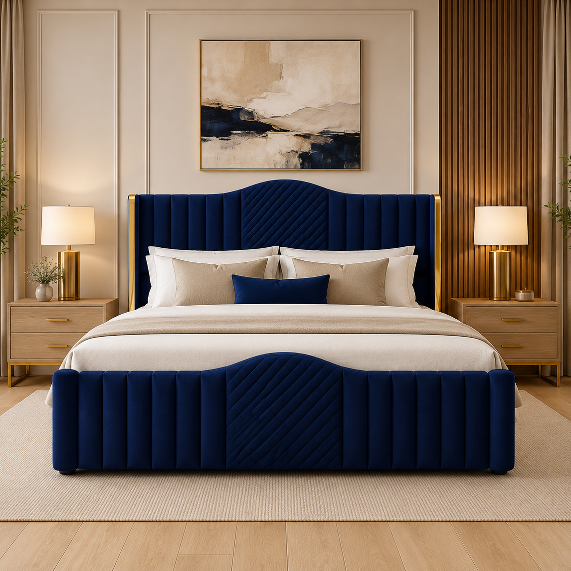 01 Softland | Wooden With Storage Upholstered Bed /Wooden Cot/Palang For Bedroom Solid Wood Box Bed - Image 1