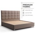 Softland | Wooden Bed | Wooden Cot | Palang For Bedroom Solid Wood Bed |Beige - Image 4